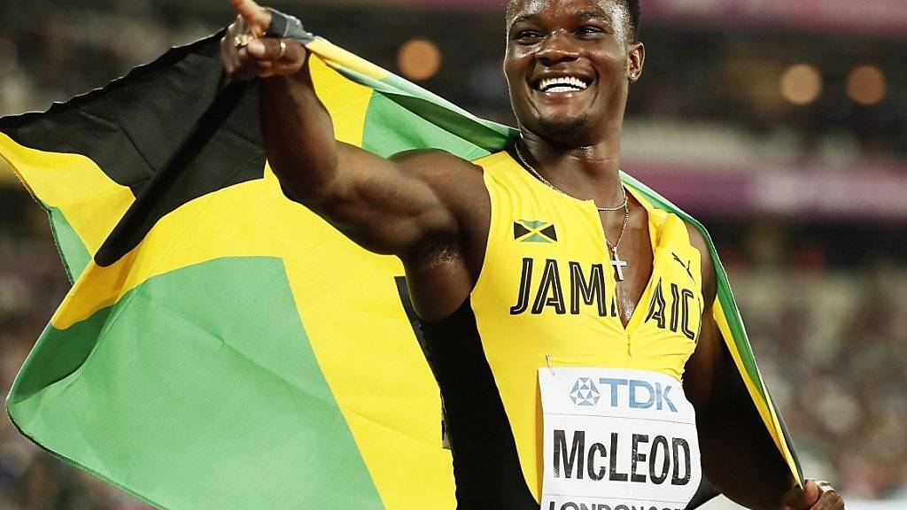 Omar McLeod hielt dem Druck stand und holte an der WM in London über 110 m Hürden die erste Goldmedaille für Jamaika