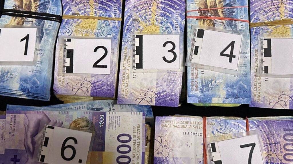 Das von der Polizei sichergestellte Bargeld.