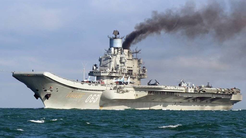 Der russische Flugzeugträger «Admiral Kusnezow» ist auf dem Weg zurück nach Russland. (Archiv)