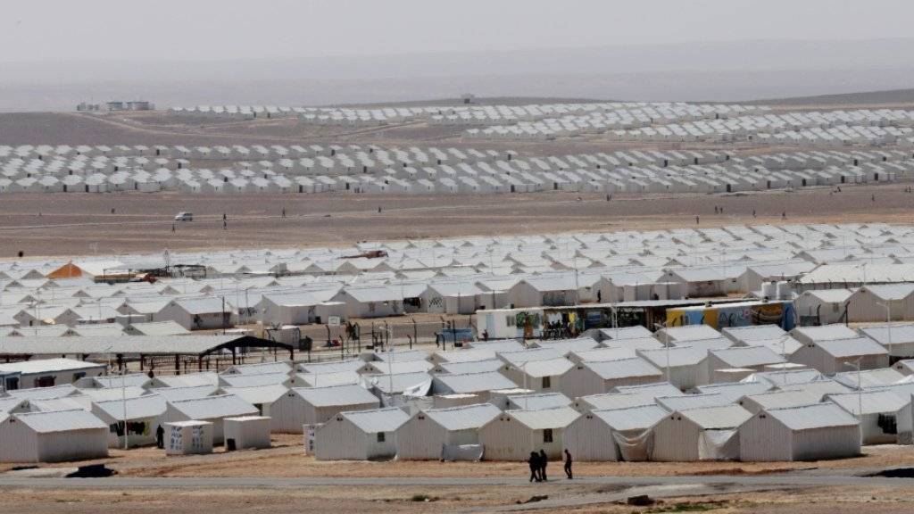 Flüchtlingslager in Jordanien: Fast 18 Millionen Syrierinnen und Syrier sind wegen des Bürgerkrieges vertrieben worden oder sind auf der Flucht.