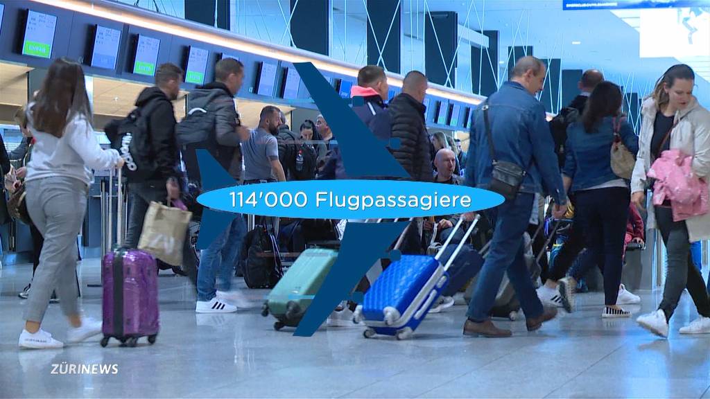 Trotz Klimadebatte: 114'000 Passagiere am Flughafen Zürich
