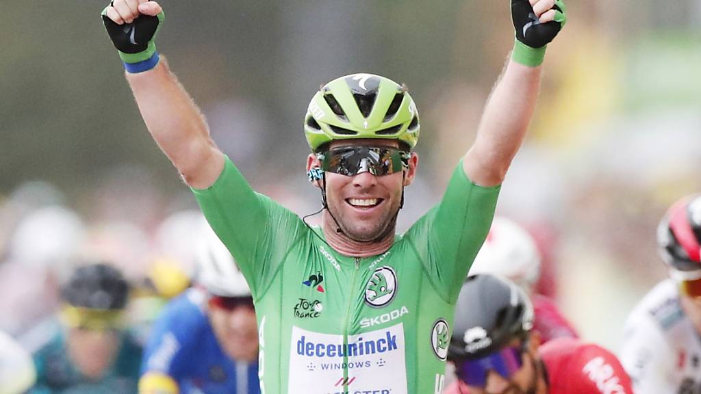 Kommt nicht mehr aus dem Jubeln heraus: Mark Cavendish feiert in Valence bereits seinen 33. Etappensieg an der Tour de France, den dritten in diesem Jahr