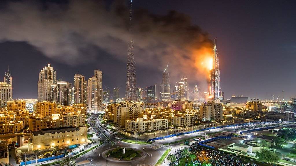 Das Luxushotel «The Address» in Dubai brennt lichterloh.