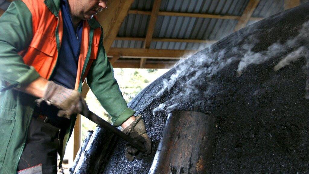 Ein Grossteil der Schweizer Grillkohle stammt aus dem Entlebuch - nun will man auch im Kanton Schwyz ins Köhlerei-Geschäft einsteigen. (Archivbild)