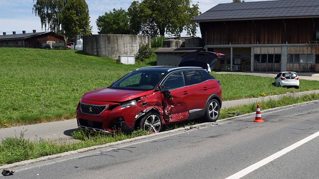 Autofahrer gerät in Emmenbrücke LU von Fahrbahn ab