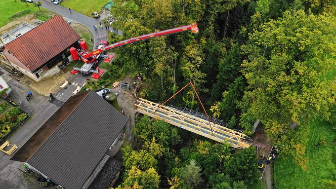Jahrhundertbauwerk: Roggwil hat eine neue XXL-Holzbrücke