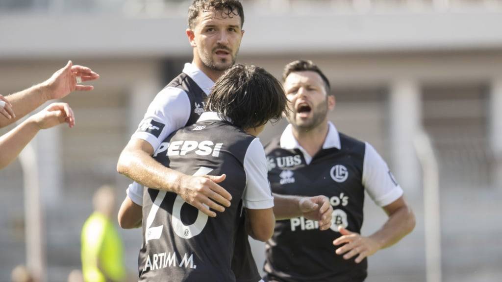 Die grosse Erleichterung beim FC Lugano nach dem Sieg gegen den FC Basel