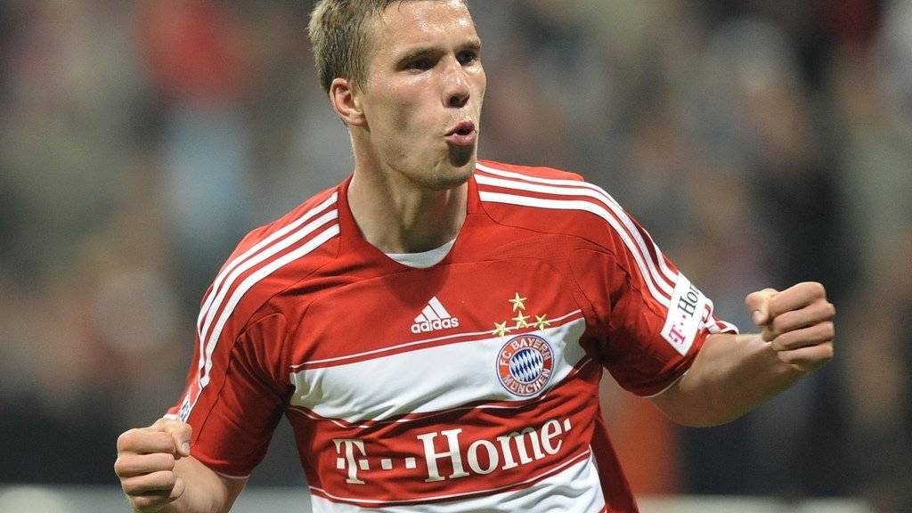 Lukas Podolski ist nicht nur ein begnateter Fussball, hier noch bei Bayern München, sondern auch «Bester Papa der Welt» (Archiv)