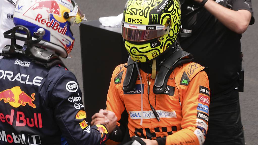 Lando Norris (rechts) hat die Vorteile in São Paulo gegenüber Max Verstappen (links) klar auf seiner Seite