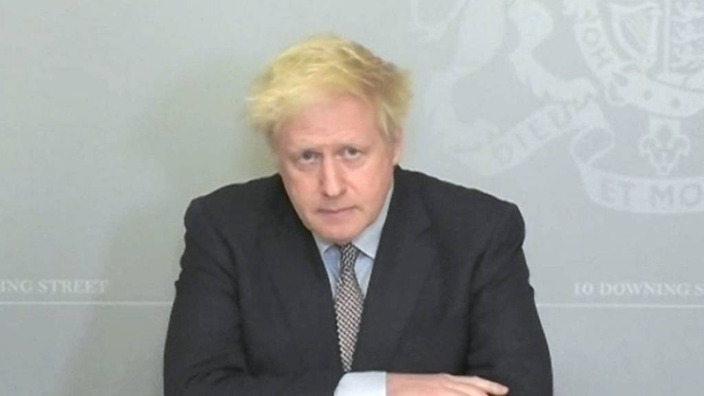 SCREENSHOT - Boris Johnson, Premierminister von Großbritannien, spricht in einer Videokonferenz in der 10 Downing Street. Foto: House Of Commons/PA Wire/dpa - ACHTUNG: Nur zur redaktionellen Verwendung im Zusammenhang mit der aktuellen Berichterstattung und nur mit vollständiger Nennung des vorstehenden Credits