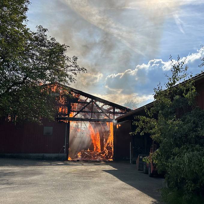 Grauer Rauch über Notkersegg – Landwirtschaftsbetrieb steht in Flammen