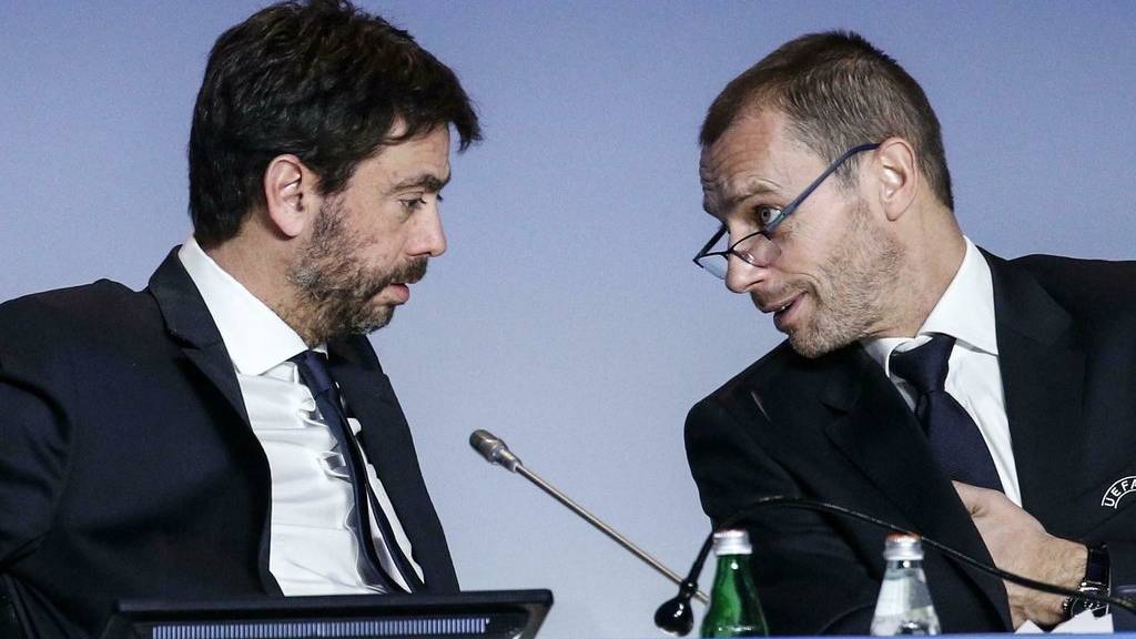 Juve-Präsident Andrea Agnelli und Uefa-Boss Aleksander Ceferin sind langjährige Freunde.