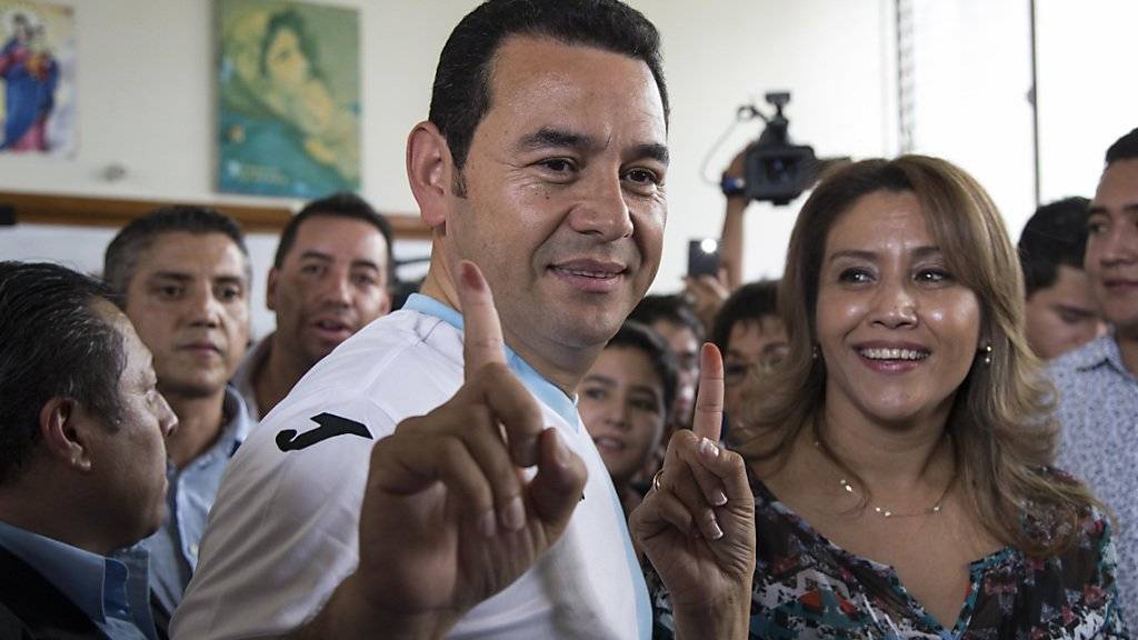Kein Witz: Komiker Jimmy Morales wird laut Hochrechnungen neuer Präsident in Guatemala.