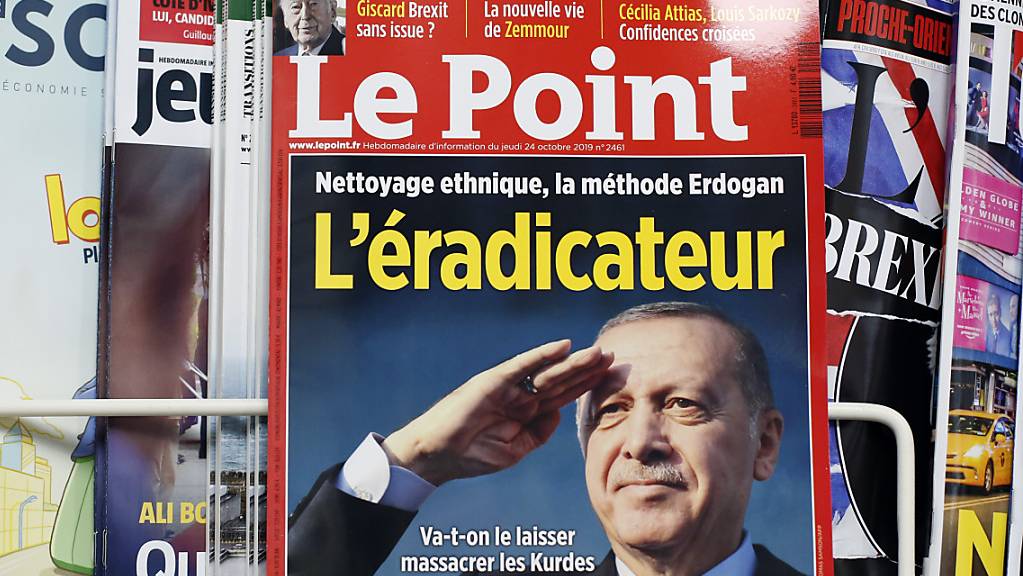Die Titelseite der französischen Zeitschrift «Le Point», die den türkischen Präsidenten veranlasst hat, Anzeige wegen Präsidentenbeleidigung einzureichen.