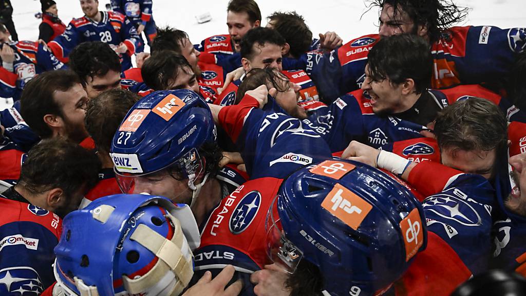 Die ZSC-Spieler im Freudentaumel