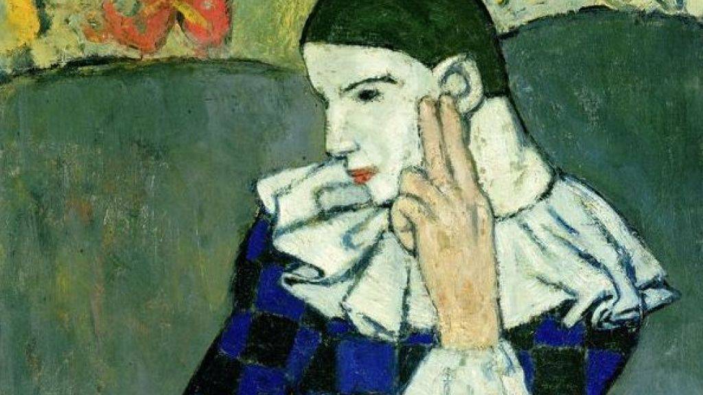 «Arlequin accoudé» von Pablo Picasso (Ausschnitt): eines von rund 80 Werken, die von Februar bis Ende Mai 2019 in der Ausstellung «Der frühe Picasso - Blaue und Rosa Periode» in der Fondation Beyeler in Riehen BS zu sehen sein werden.