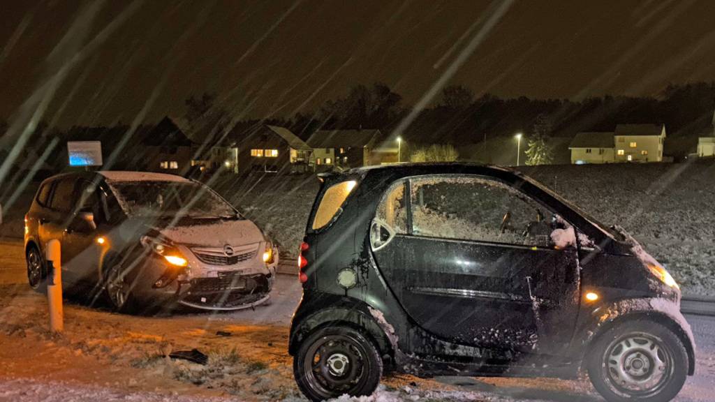 Vier Personen verletzen sich bei Schneefall auf Thurgauer Strassen