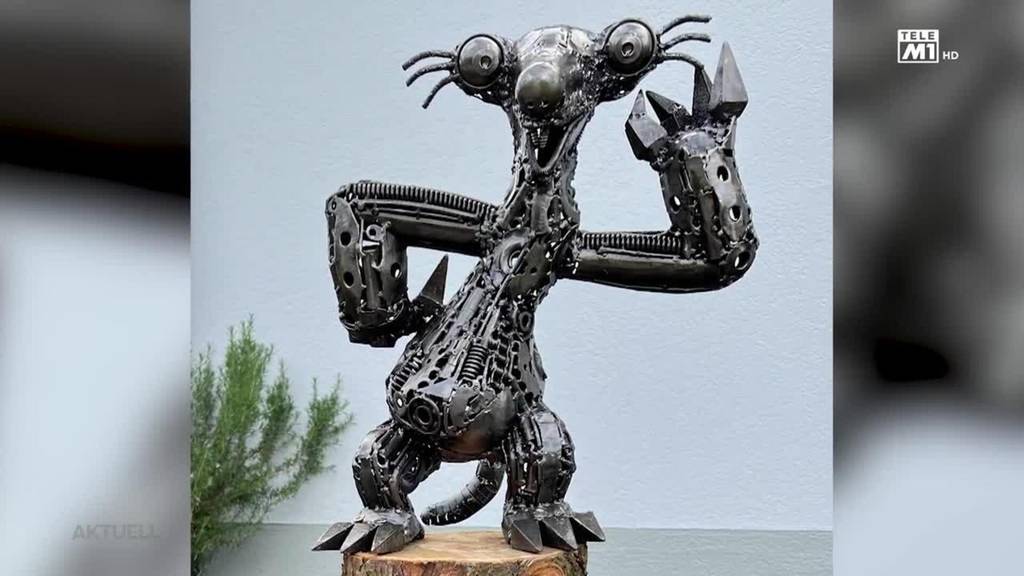 Unbekannte klauen Sid-Skulptur aus Garten