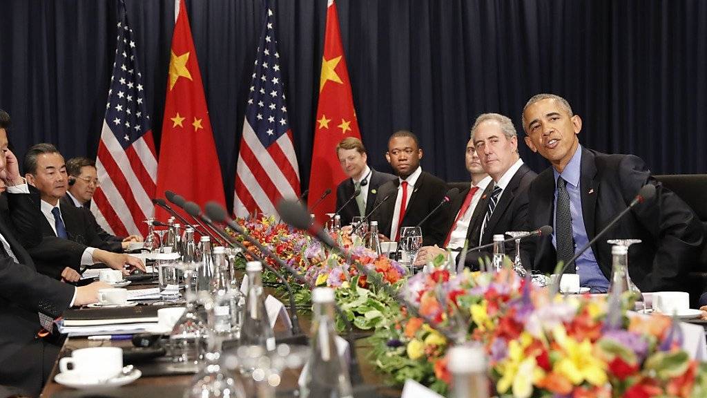 Sprachen unter anderem über Nordkorea: US-Präsident Barack Obama mit seinem chinesischen Amtskollegen Xi Jinping in Lima.