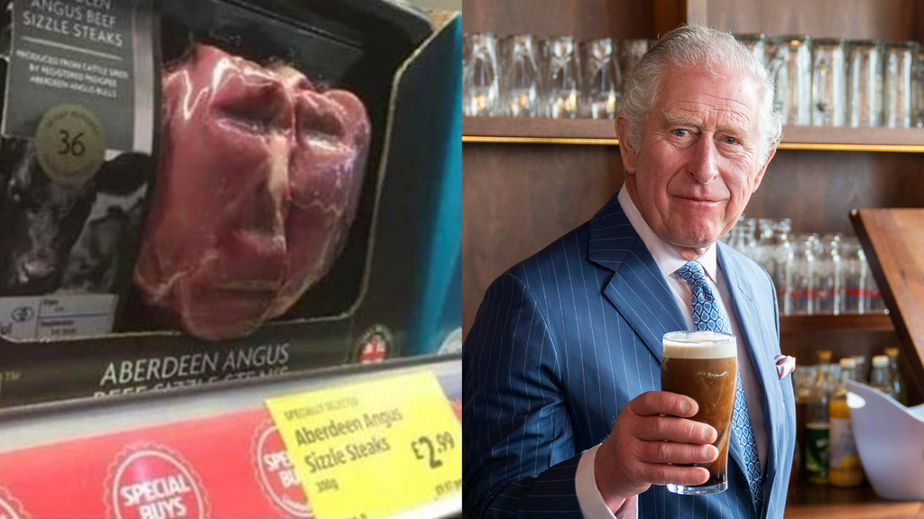 Zusammen mit dem Bier von Prinz Charles ist das Steak schon fast eine ganze Mahlzeit.