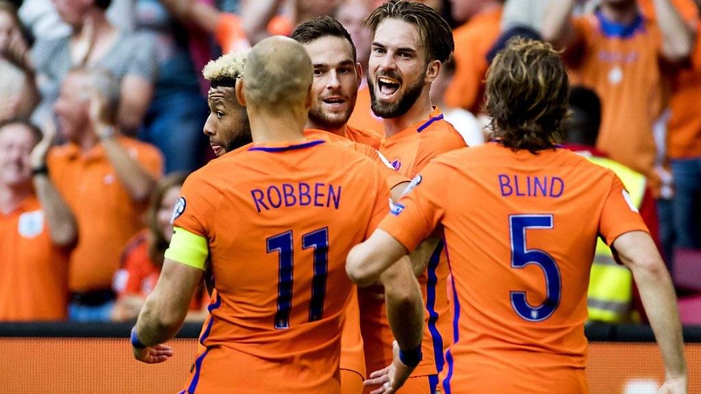 Die Holländer jubeln zwar - sind aber weiter weit von einer WM-Qualifikation entfernt