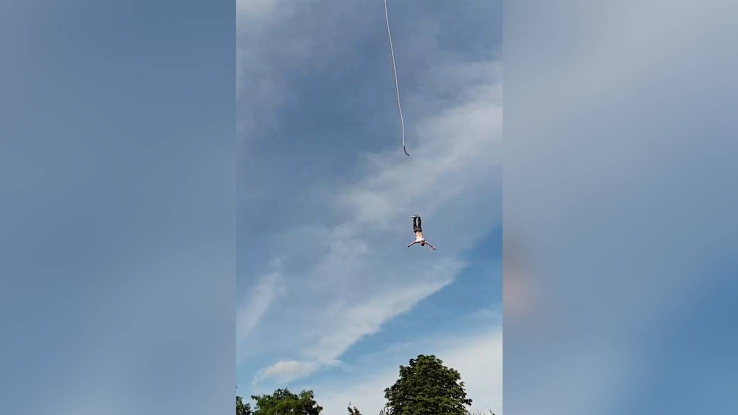 HorrorUnfall beim BungeeJumping Seil reisst bei 90MeterSprung