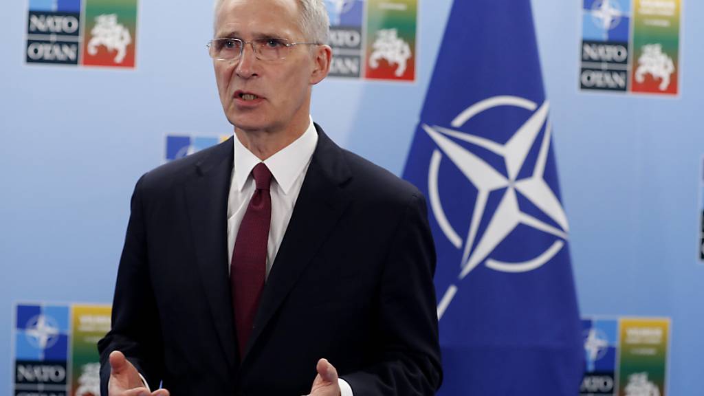 Jens Stoltenberg beim Nato-Gipfel in Vilnius. Foto: Mindaugas Kulbis/AP