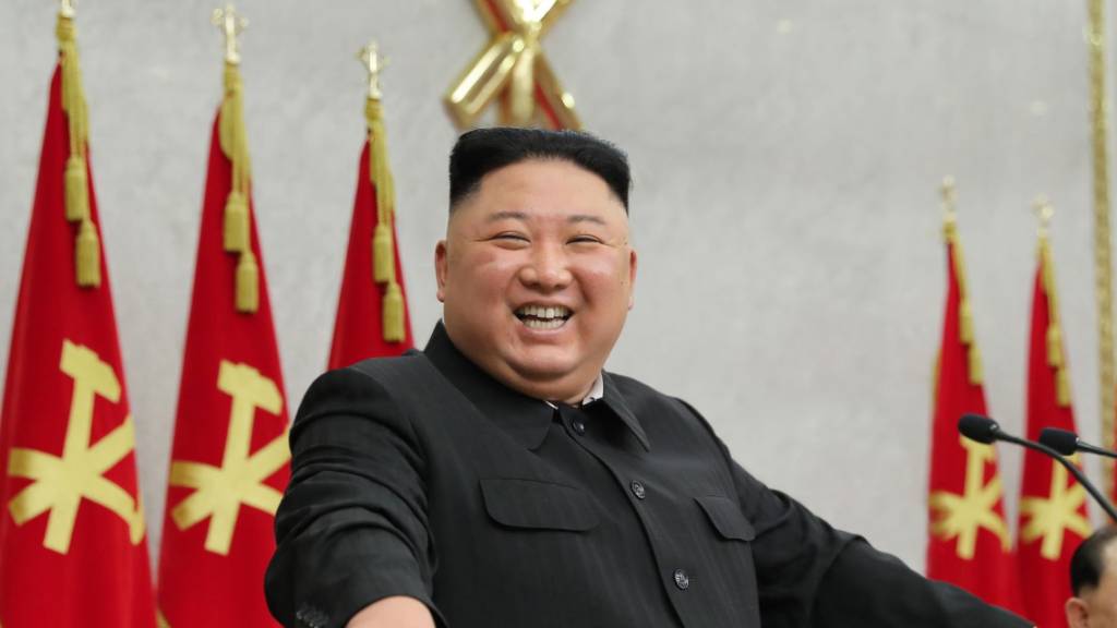 HANDOUT - Kim Jong Un, Machthaber von Nordkorea, während eines Treffens des Zentralkomitees der Partei der Arbeit Koreas. Foto: -/KCNA/dpa - ACHTUNG: Nur zur redaktionellen Verwendung im Zusammenhang mit der aktuellen Berichterstattung und nur mit vollständiger Nennung des vorstehenden Credits