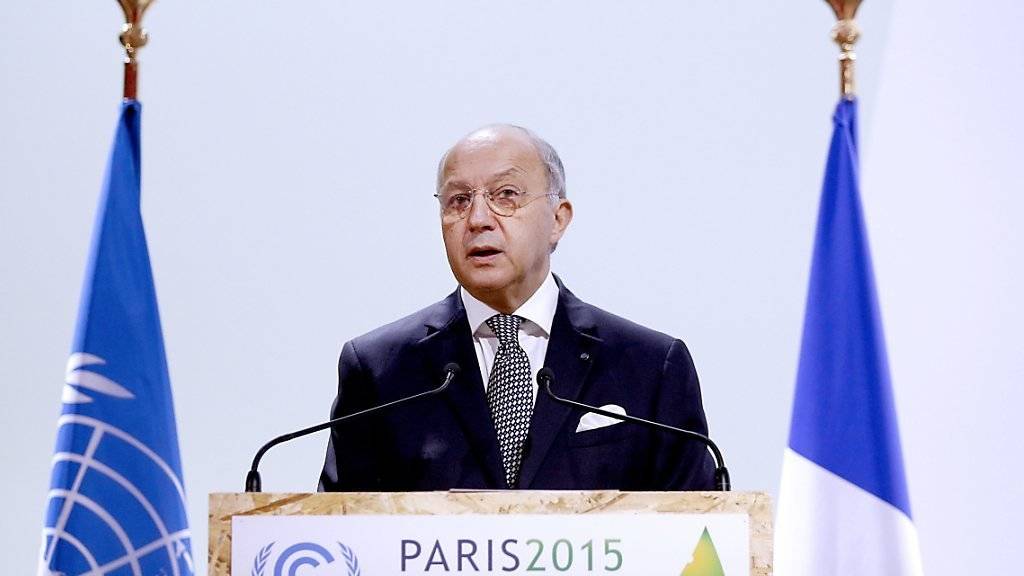 Verhandlungsleiter Laurent Fabius, hauptberuflich französischer Aussenminister, will bis Freitag einen Klima-Vertrag ausgearbeitet sehen.