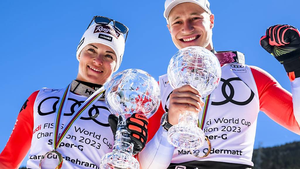 Lara Gut-Behrami und Marco Odermatt wollen in Saalbach wie im letzten Jahr in Soldeu mit ihren Kristallkugeln posieren