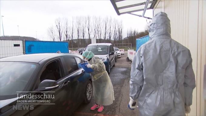 Drive-In für Coronatests in Bern