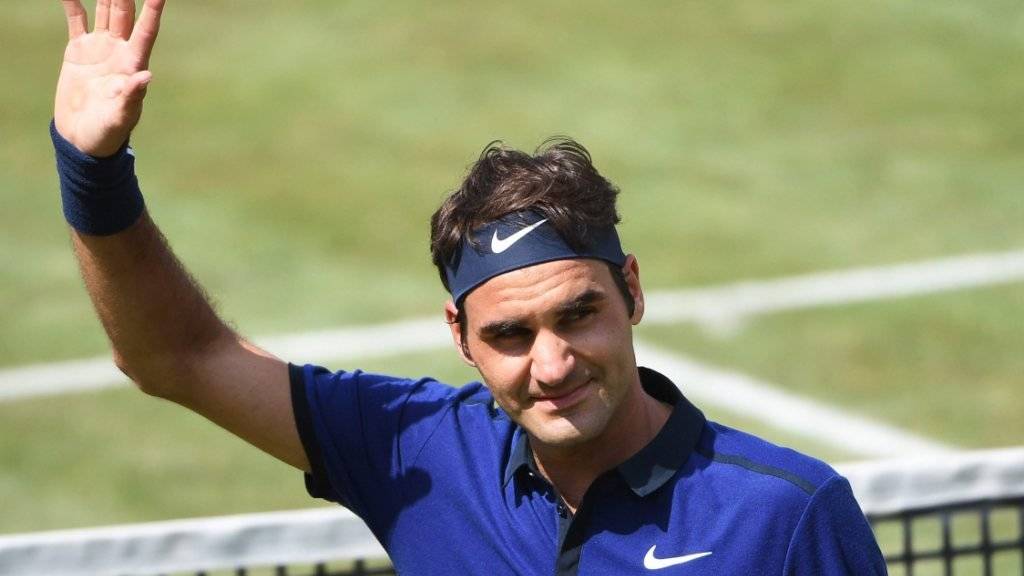 So möchte sich Roger Federer in den nächsten Wochen auf den Rasenplätzen sehen
