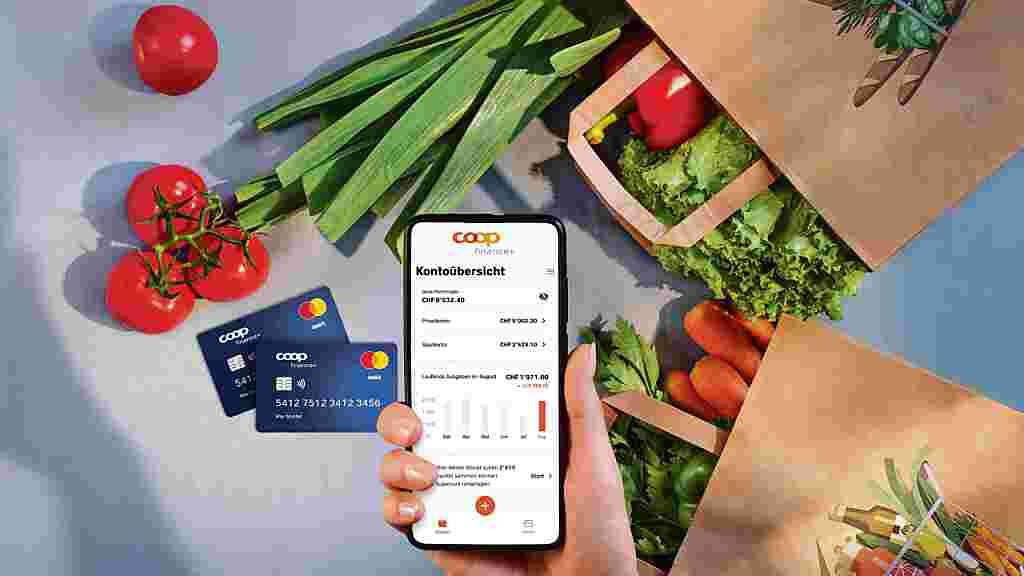 Die Coop-App bietet Produkte wie Spar- und Privatkonti, Zahlungen sowie Vorsorgelösungen. (Bild Coop)