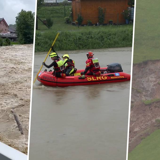 Sitter führt Jahrzehnte-Hochwasser ++ 180 Meldungen im Kanton St.Gallen