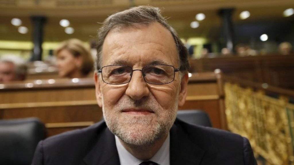 Mariano Rajoy am Freitagabend im Parlament in Madrid.