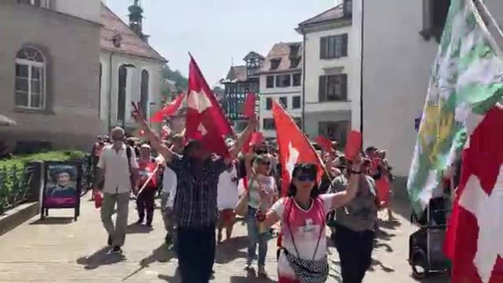 Störaktionen und Bussen bei Coronademo in St.Gallen