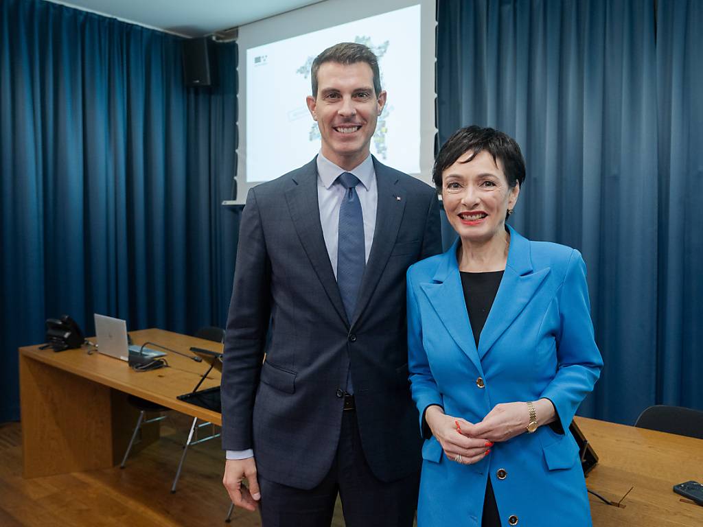 Das neue Ständeratsduo des Kantons Aargau: Marianne Keller (Die Mitte) und Thierry Birkart (FDP)