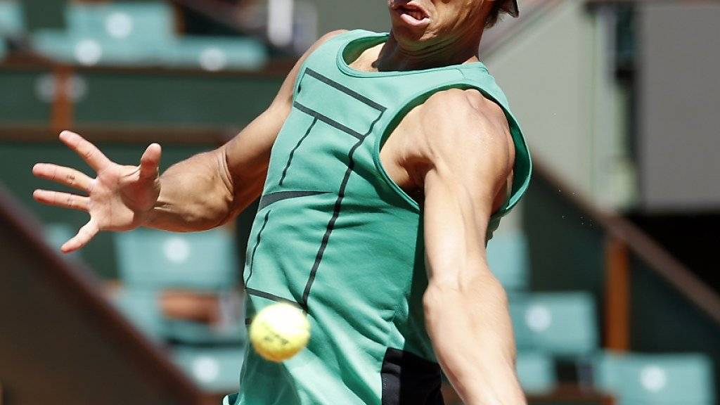 Wieder fit und voller Tatendrang: Rafael Nadal beim Training im Stade Roland-Garros