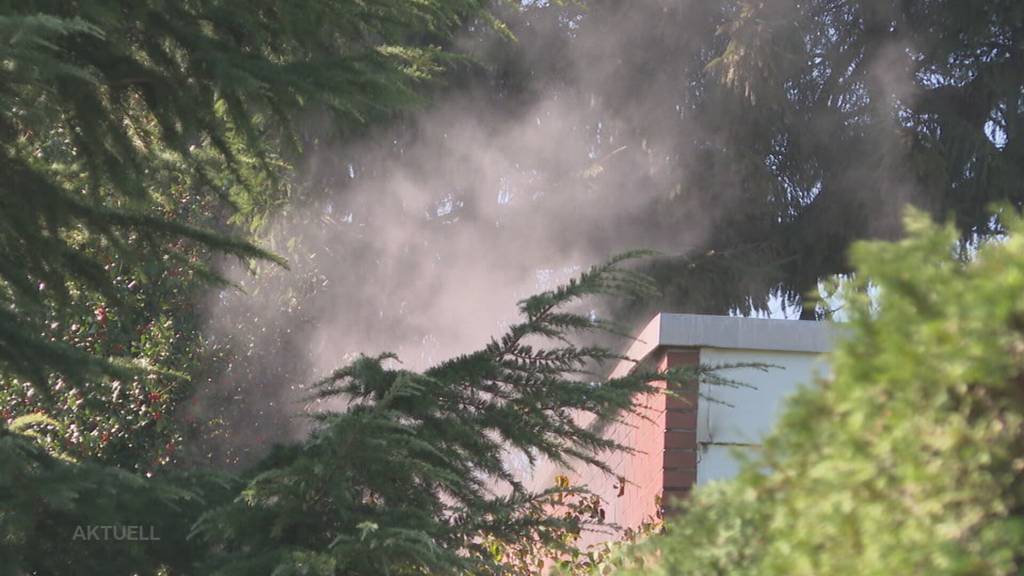 In Villmergen stand ein Haus in Vollbrand