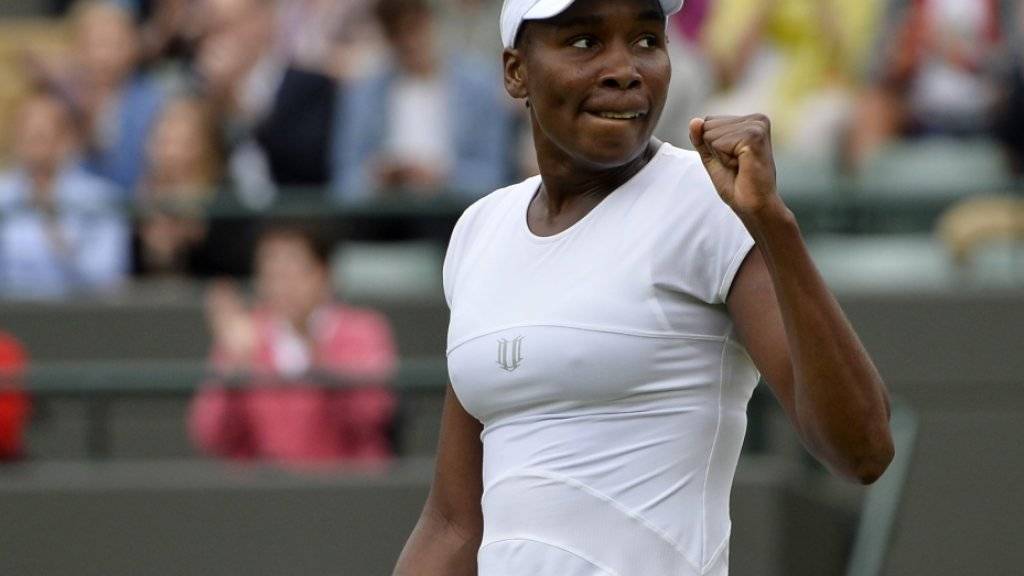 Schöner Erfolg: Venus Williams steht erstmals seit 2010 im Wimbledon-Viertelfinal