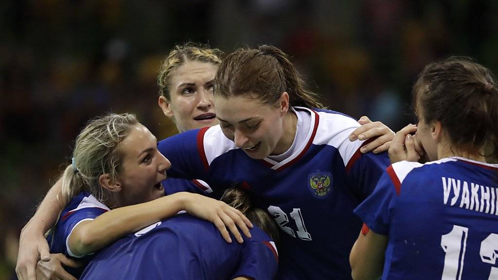 Jubel nach einem überzeugenden Olympiaturnier: Die russischen Handballerinnen gewannen im Final gegen Frankreich die Goldmedaille