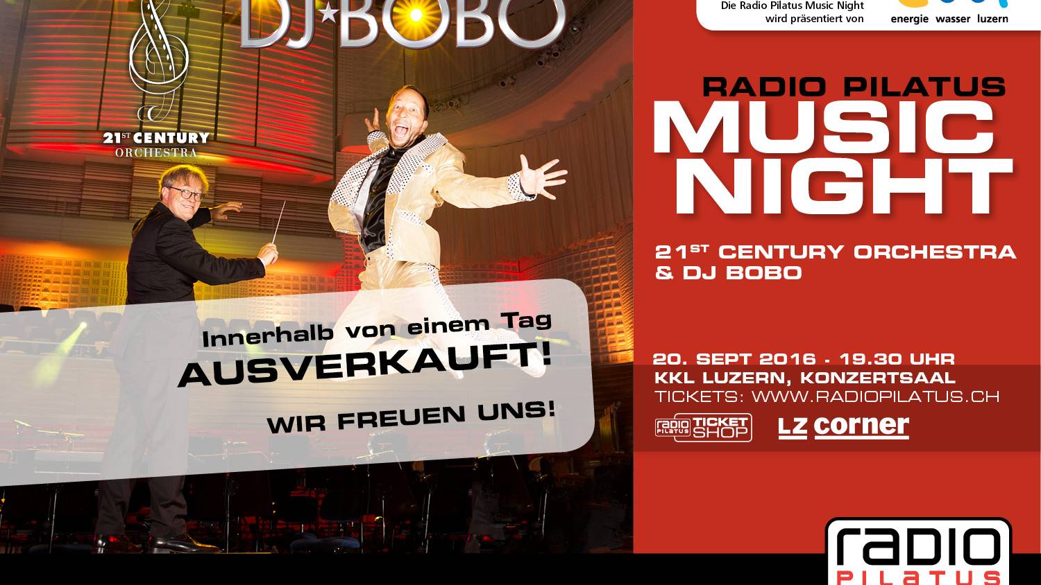 DJ BoBo: Radio Pilatus Music Night ausverkauft