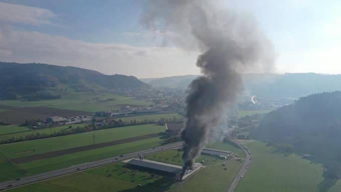 Grosse Rauchentwicklung bei Hühnerstall in Dagmersellen