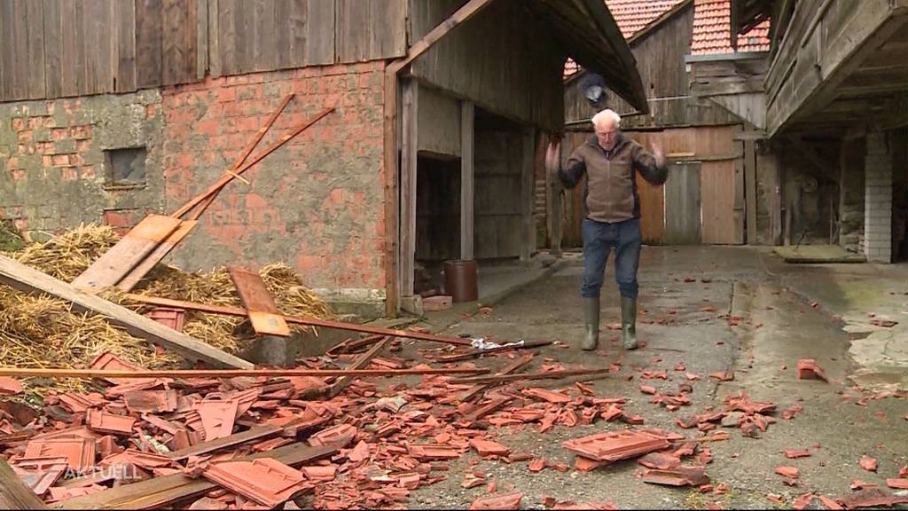 Über 40 Meldungen im Aargau wegen Sturmschäden 