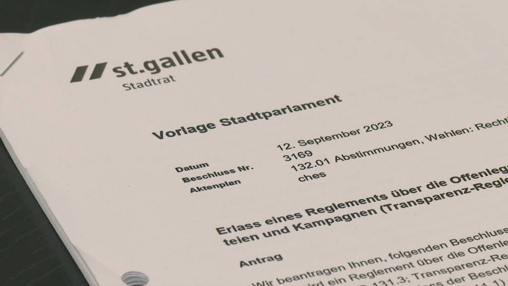 Forderung: Mehr Transparenz bei Stadt St.Galler Parteifinanzen