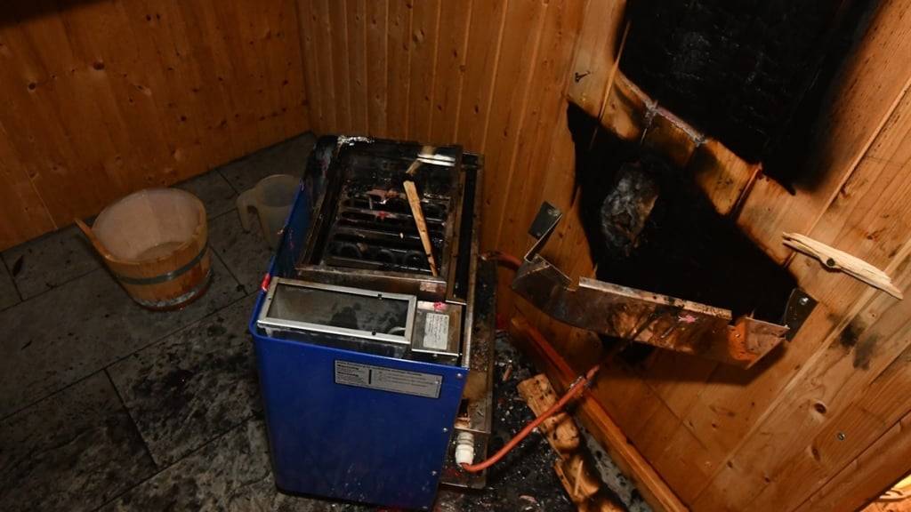 Von diesem Saunaofen ging der Schwelbrand aus.