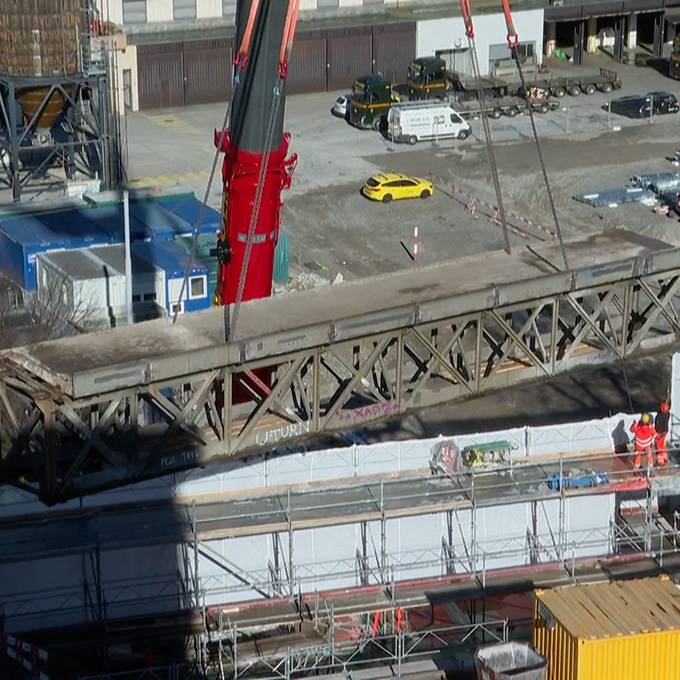 SBB-Spektakel mitten in Zürich: Hier wird 80-Tonnen-Brücke demontiert