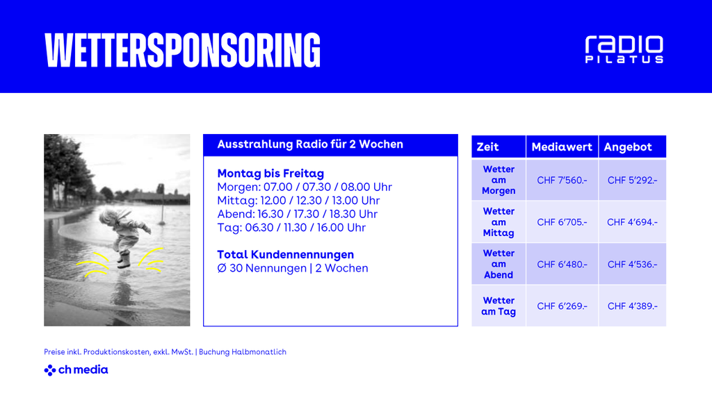 Radio Pilatus Wettersponsoring 2025