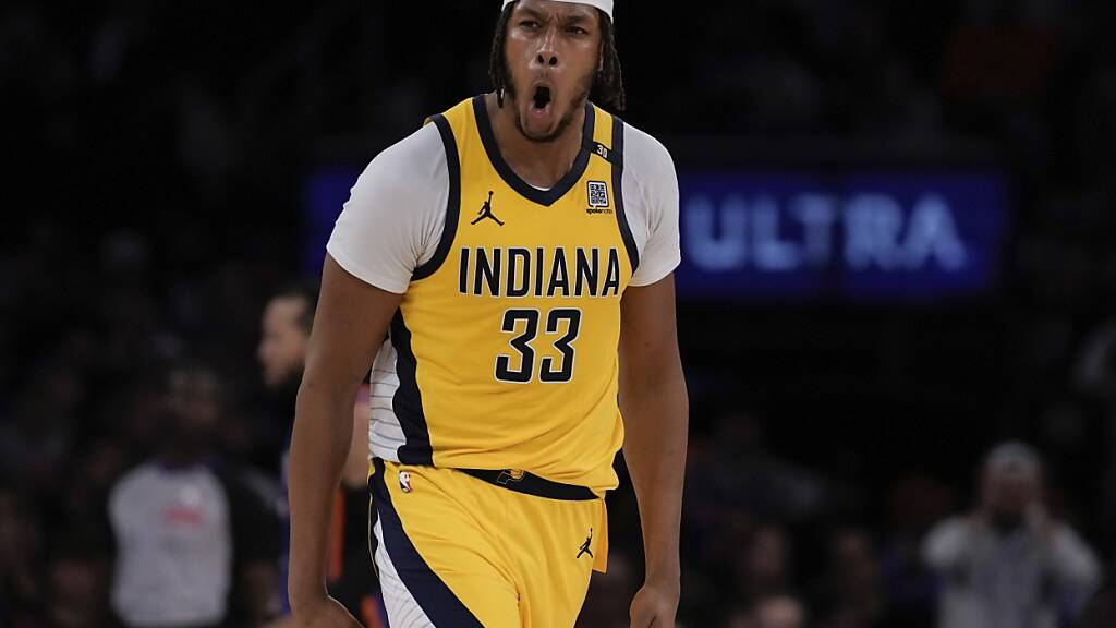 Die Saison ist für die Indiana Pacers (Myles Turner) noch nicht vorbei. Sie glichen die Viertelfinalserie gegen die New York Knicks aus und erzwangen so ein alles entscheidendes siebtes Spiel