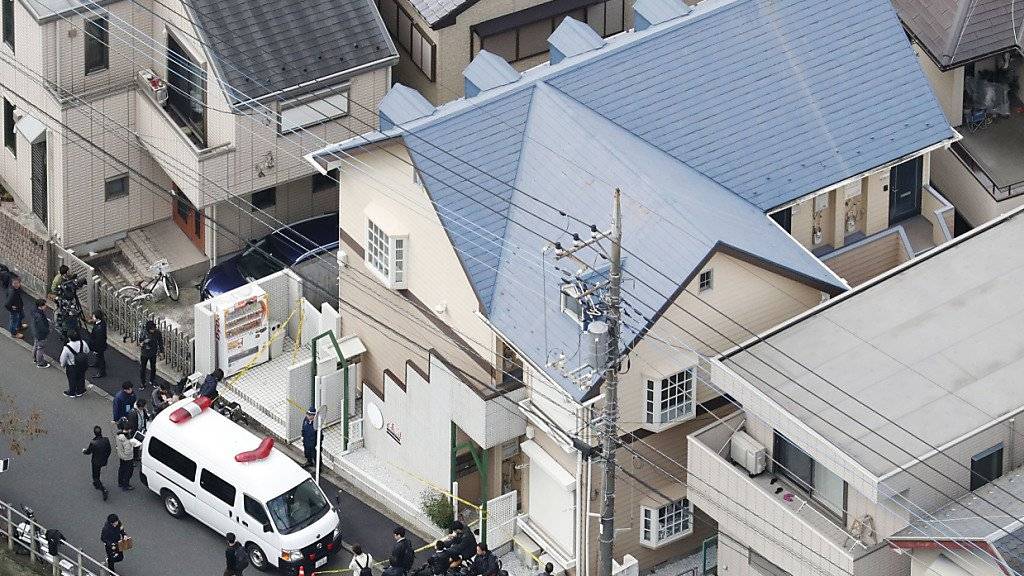 Die Polizei findet die Leichenteile in Kisten in einem Haus in Zama südwestlich von Tokio.